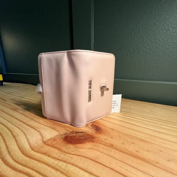 Steve Madden Blayer Linen Pink Compact Wallet - Picture 12 of 15